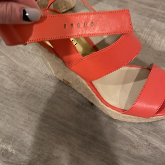 Tangerine leather Michael Michael Kors wedges - Picture 3 of 7